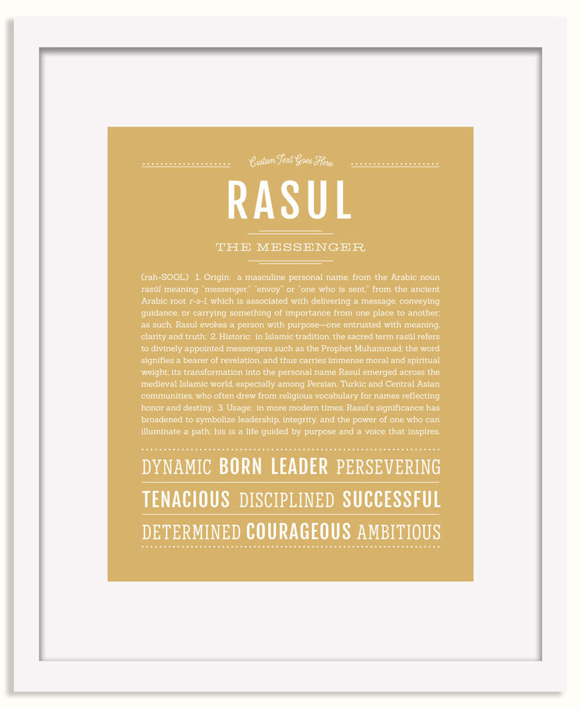 Frame Options | Matte Gold | White Frame, Matted