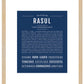 Frame Options | Midnight Blue | Maple Frame, Matted