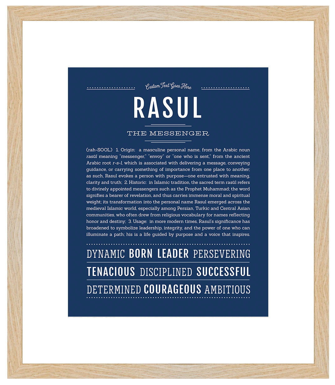 Frame Options | Midnight Blue | Maple Frame, Matted