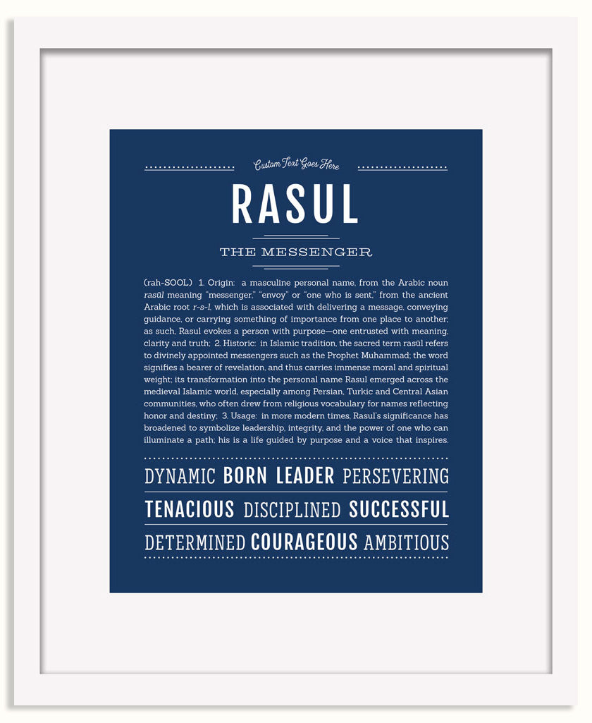 Frame Options | Midnight Blue | White Frame, Matted