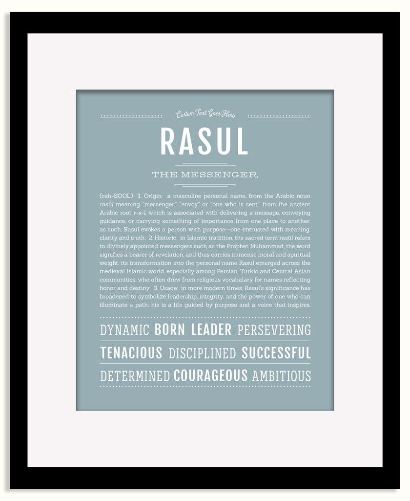 Frame Options | Powder Blue | Black Frame, Matted