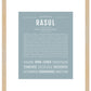 Frame Options | Powder Blue | Maple Frame, Matted