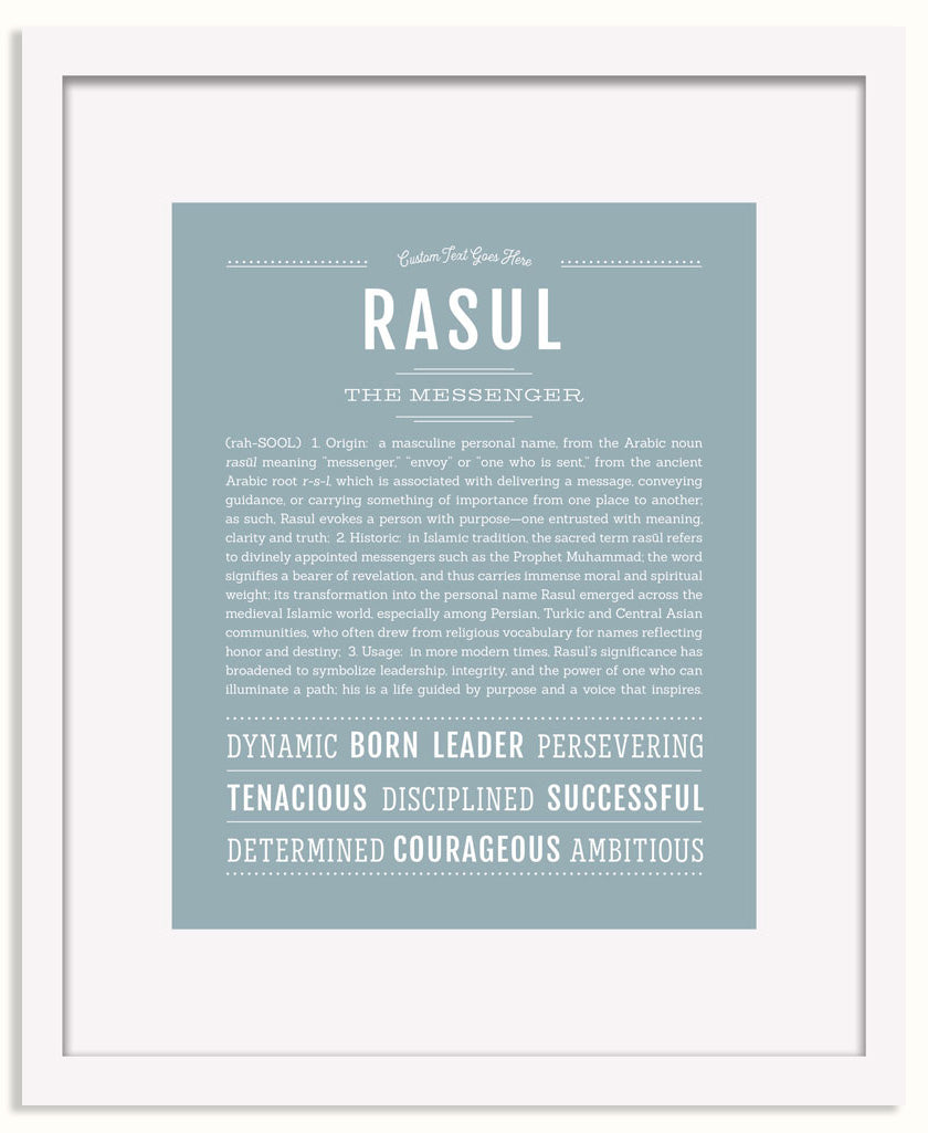 Frame Options | Powder Blue | White Frame, Matted