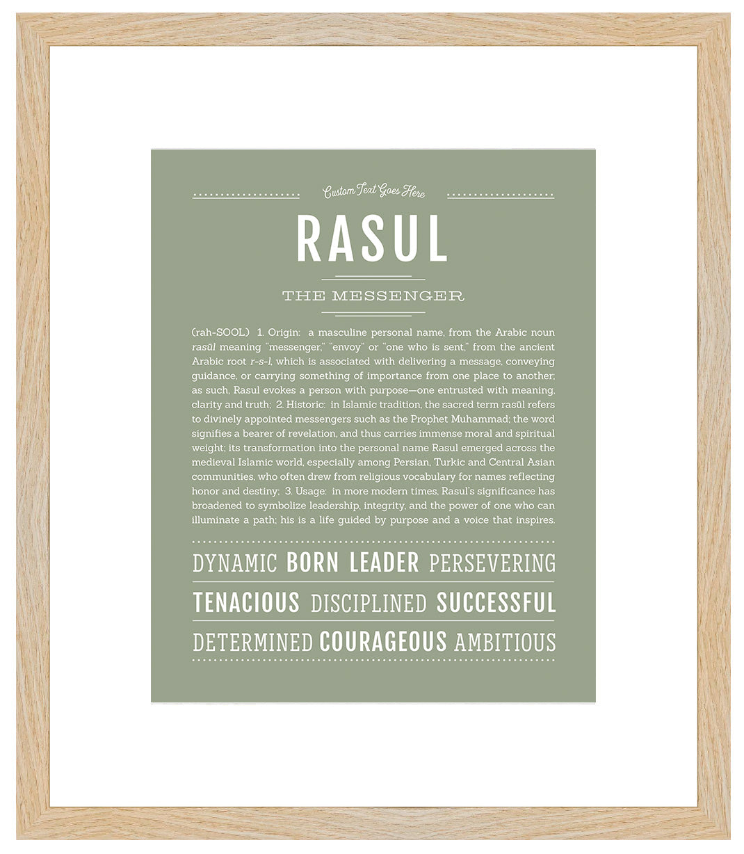 Frame Options | Sage | Maple Frame, Matted