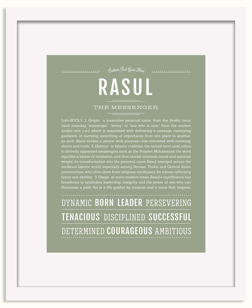 Frame Options | Sage | White Frame, Matted