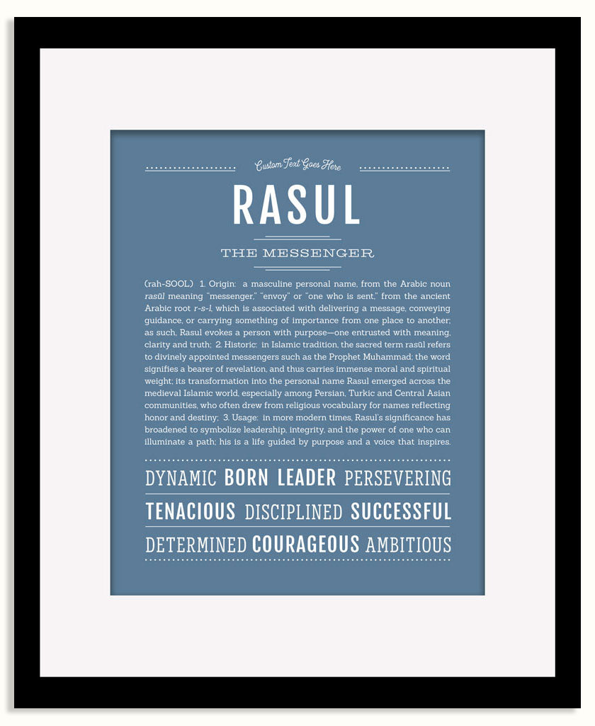 Frame Options | Steele Blue | Black Frame, Matted
