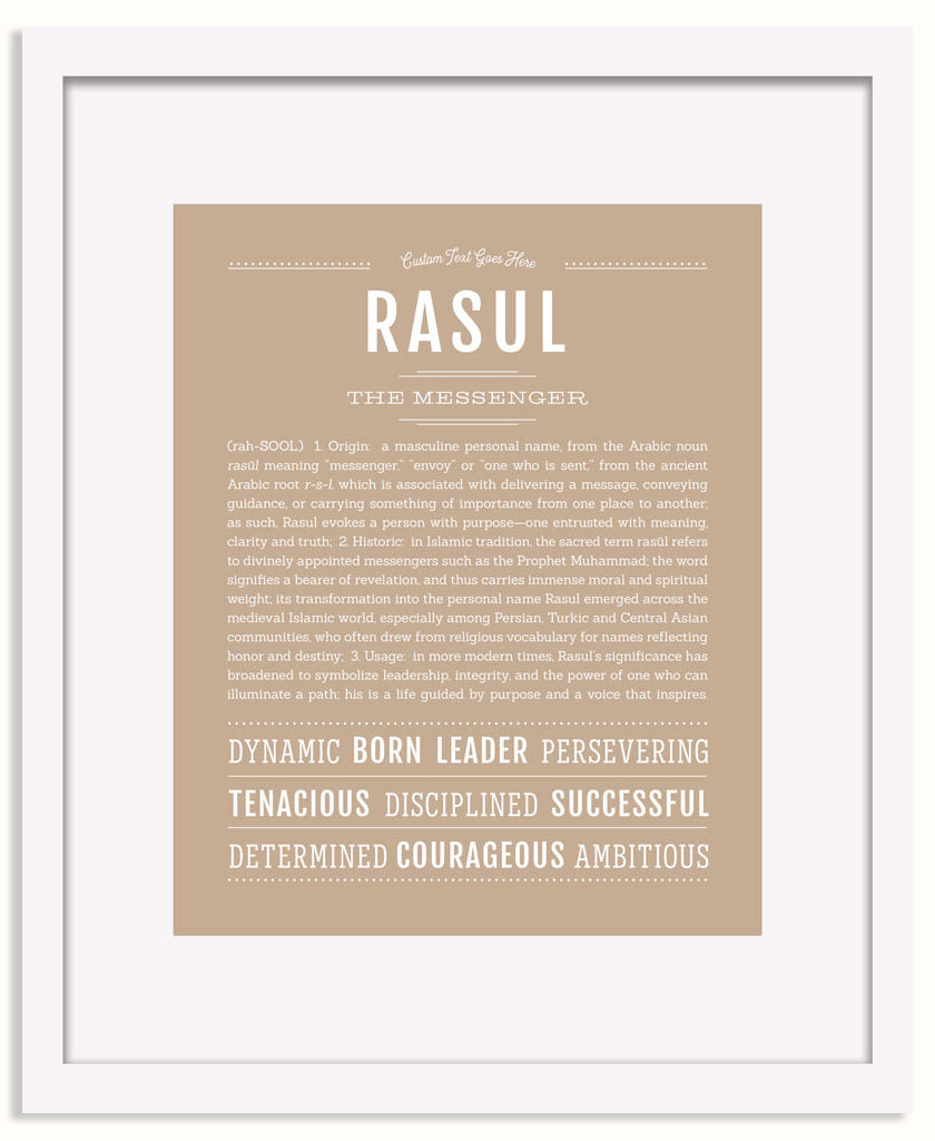 Frame Options | Tan | White Frame, Matted