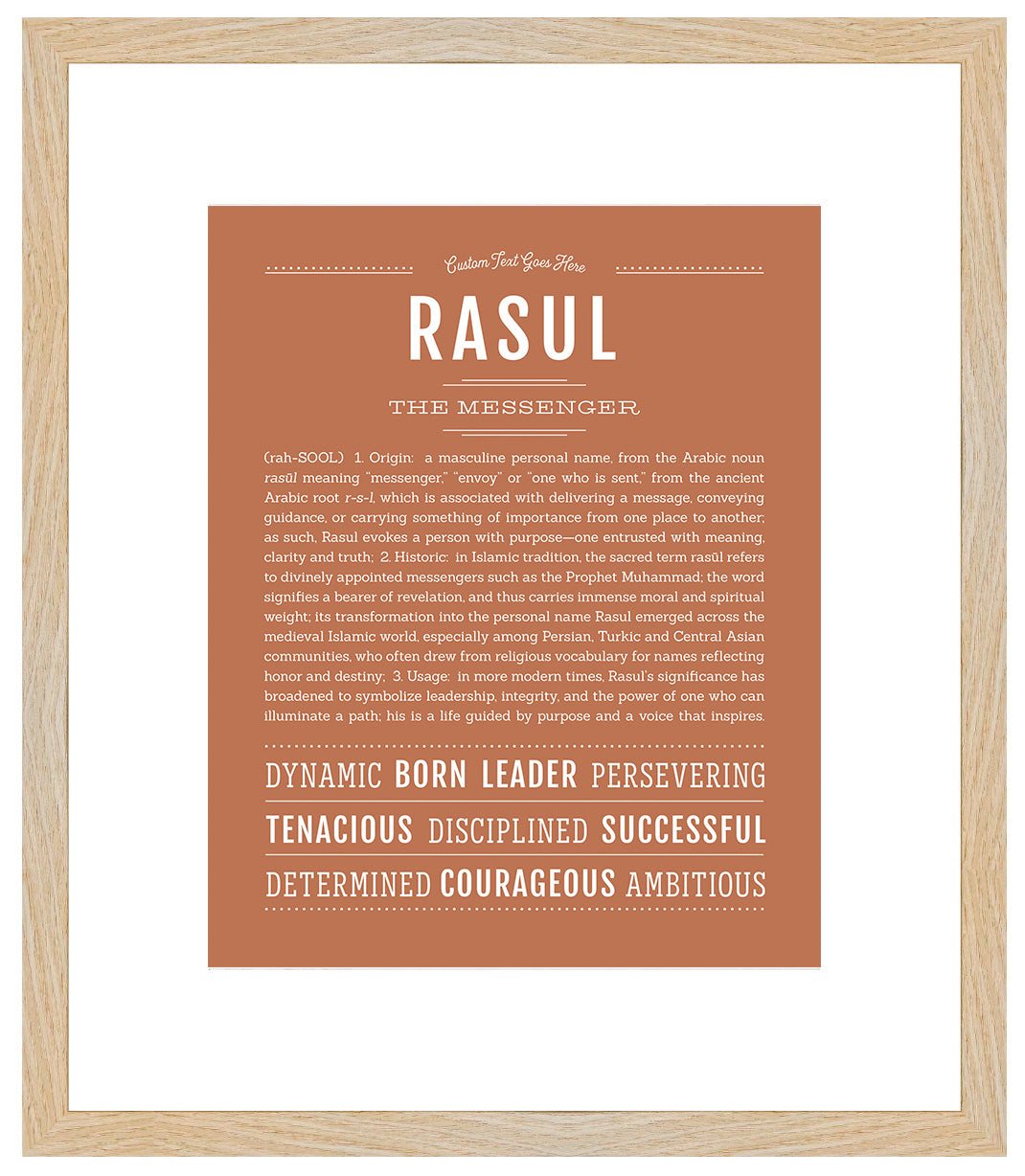 Frame Options | Terra Cotta | Maple Frame, Matted