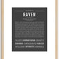 Raven | Name Art Print