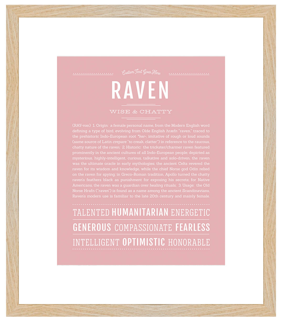 Raven | Name Art Print