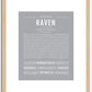 Raven | Name Art Print