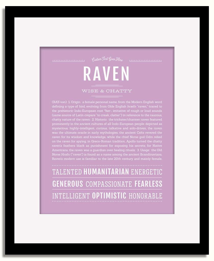 Frame Options | Lilac | Black Frame, Matted