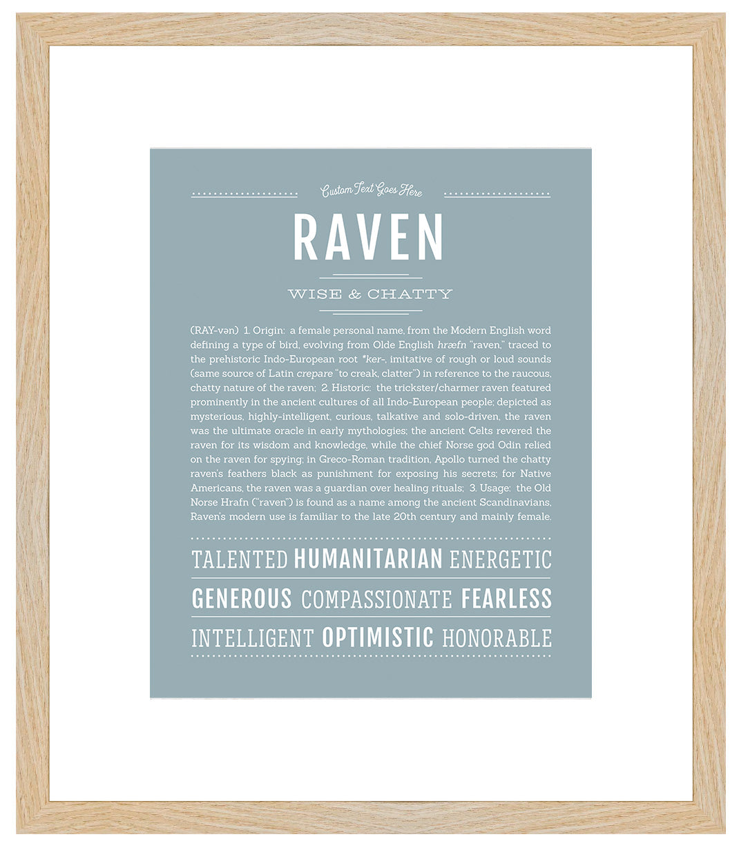 Raven | Name Art Print