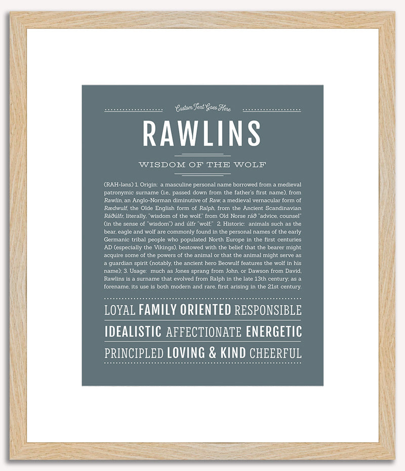 Rawlins (male) | Name Art Print