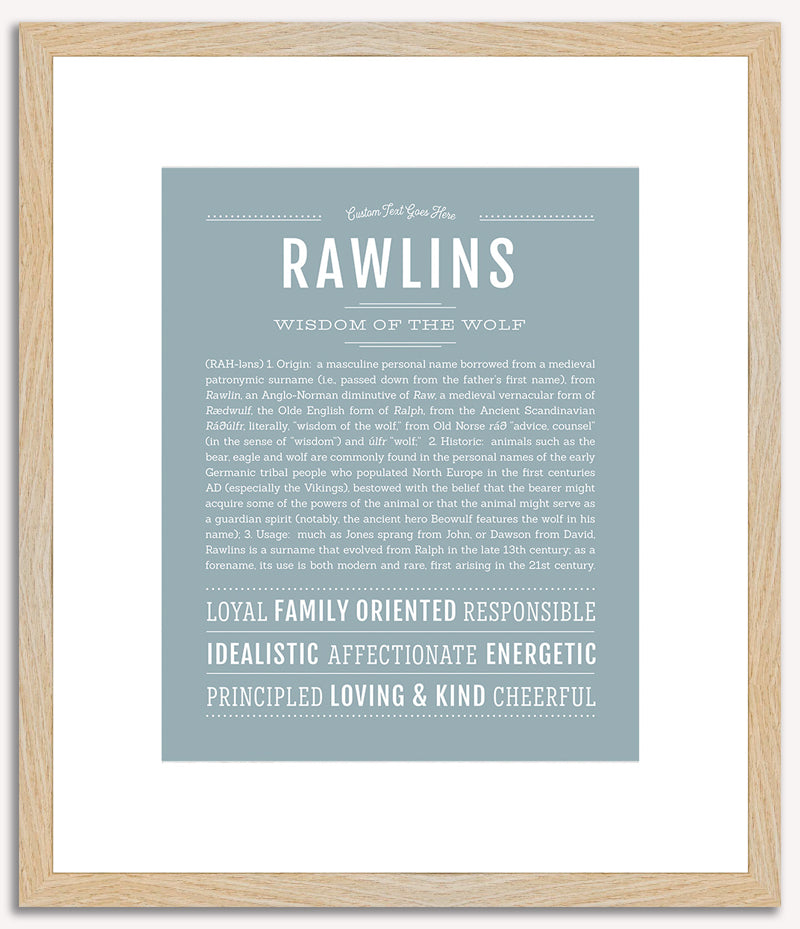 Rawlins (male) | Name Art Print