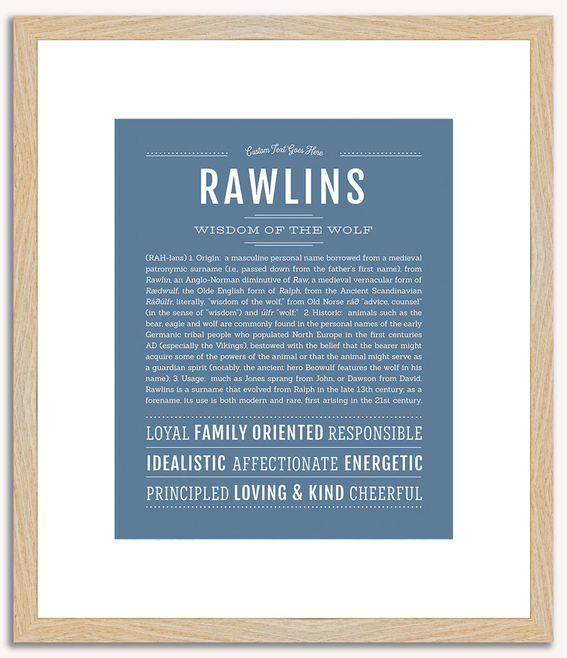 Rawlins (male) | Name Art Print