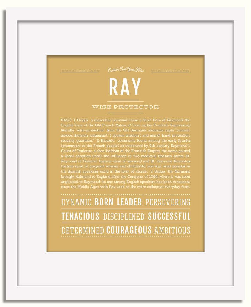 Frame Options | Matte Gold | White Frame, Matted