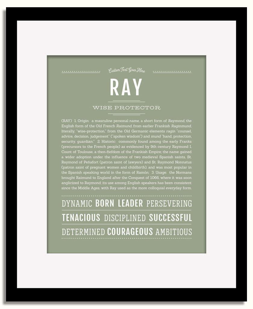 Frame Options | Sage | Black Frame, Matted