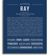 Ray Personalized Name Meaning Art Prints – Name Stories