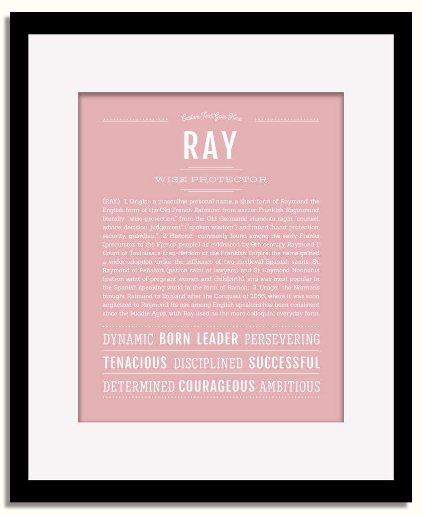 Frame Options | Dusty Rose | Black Frame, Matted