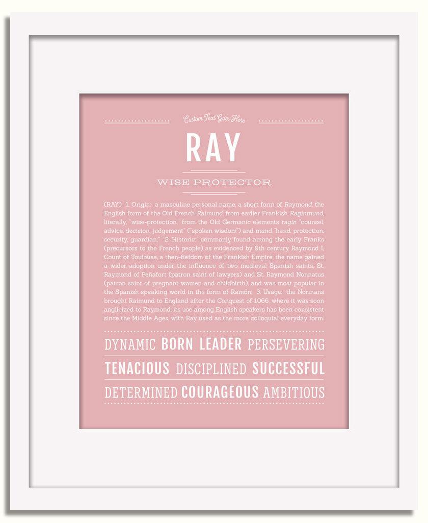 Frame Options | Dusty Rose | White Frame, Matted