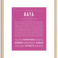 Raya | Name Art Print