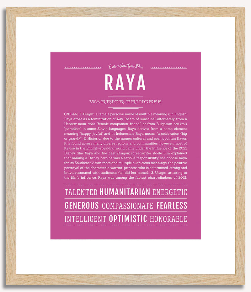 Raya | Name Art Print