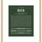 Raya | Name Art Print