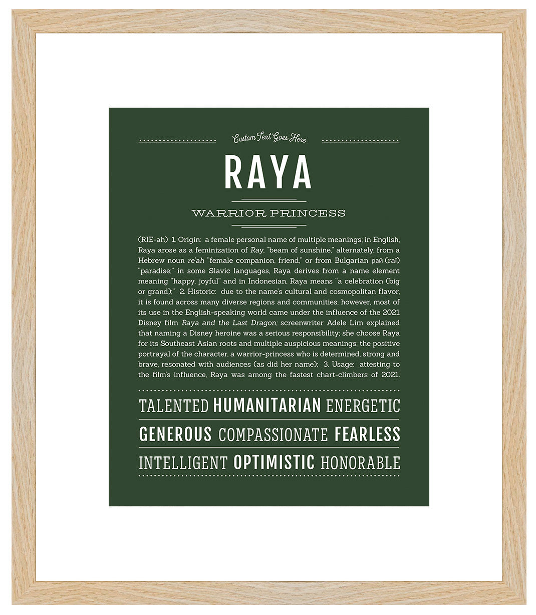 Raya | Name Art Print