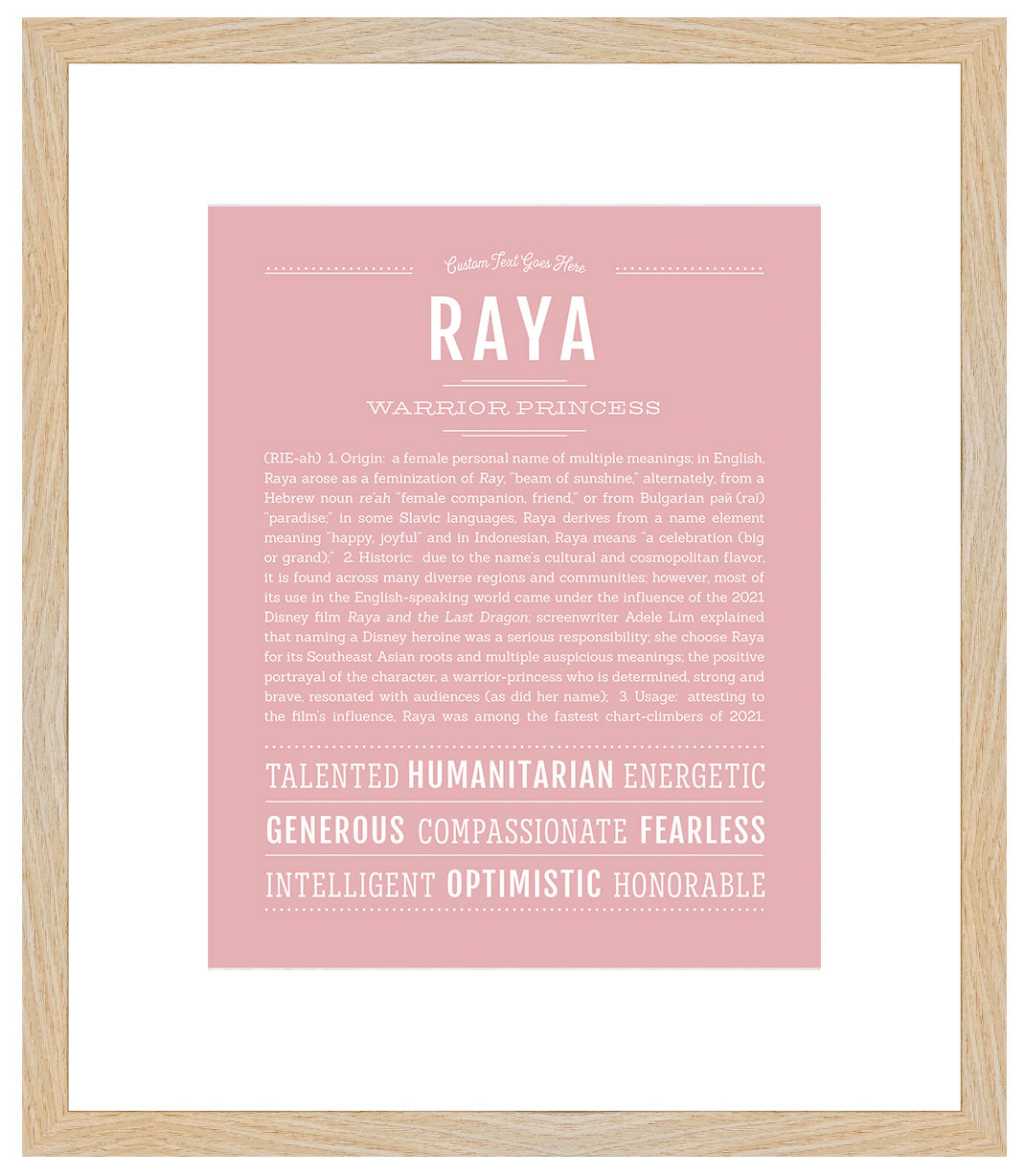 Raya | Name Art Print