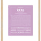 Raya | Name Art Print