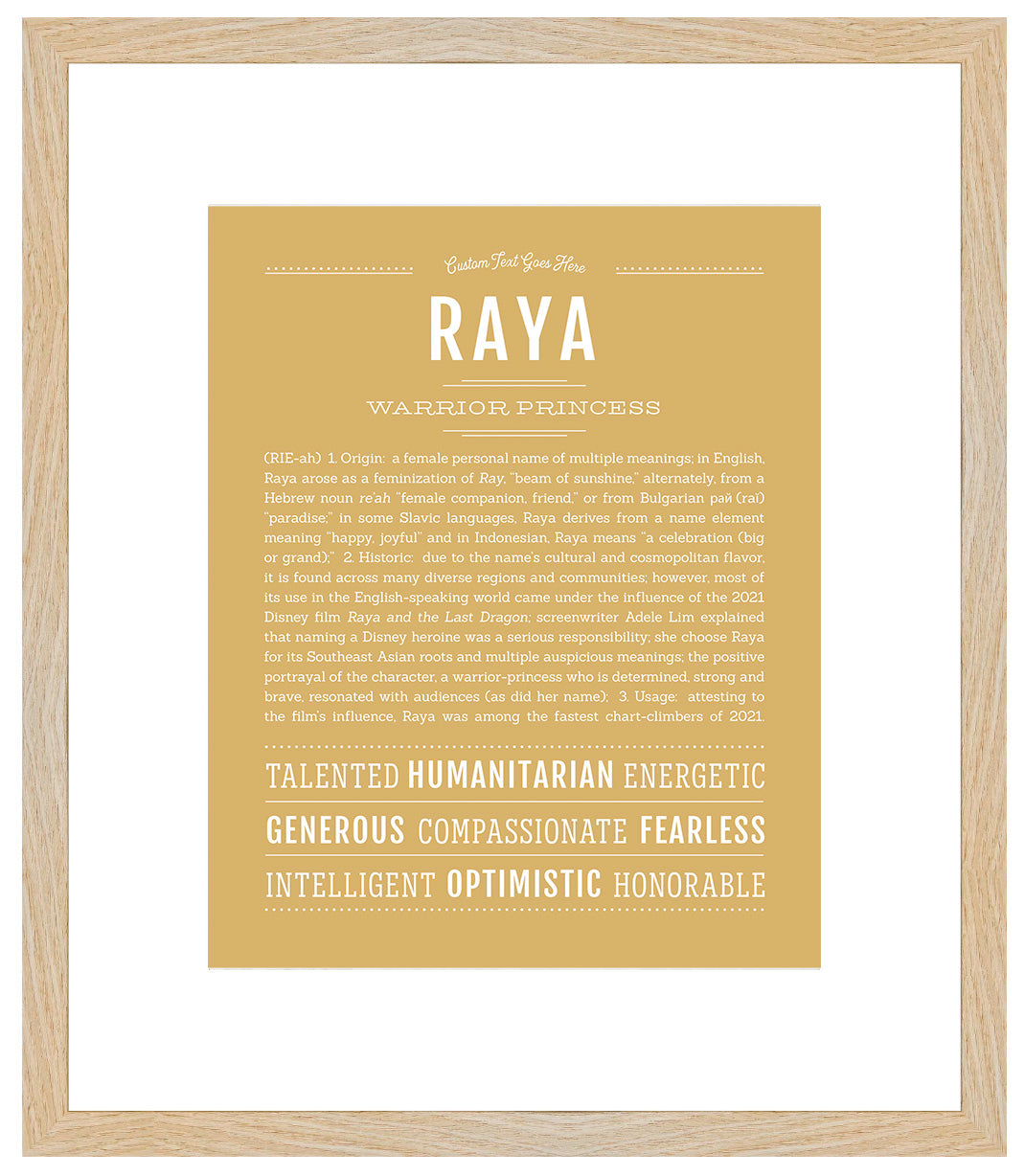 Raya | Name Art Print