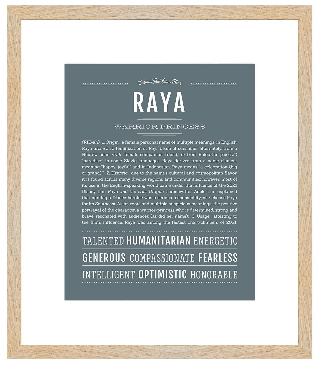 Raya | Name Art Print