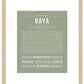 Raya | Name Art Print