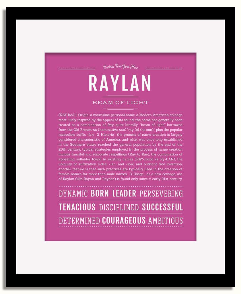 Frame Options | Dark Pink | Black Frame, Matted