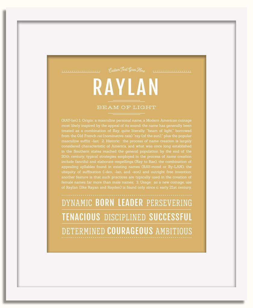 Frame Options | Matte Gold | White Frame, Matted