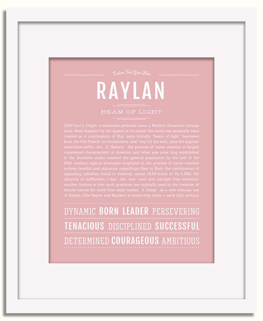 Frame Options | Dusty Rose | White Frame, Matted