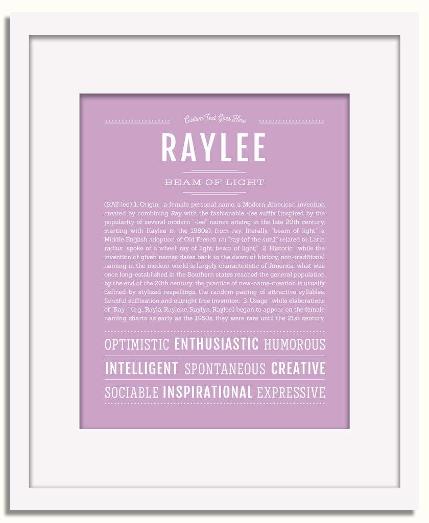 Frame Options | Lilac | White Frame, Matted