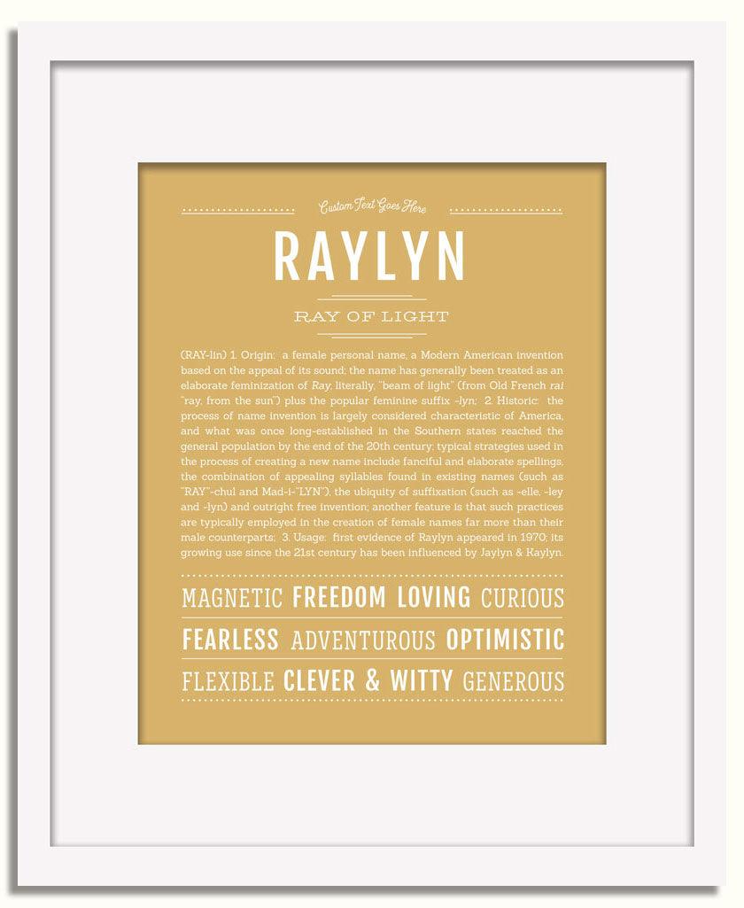 Frame Options | Matte Gold | White Frame, Matted