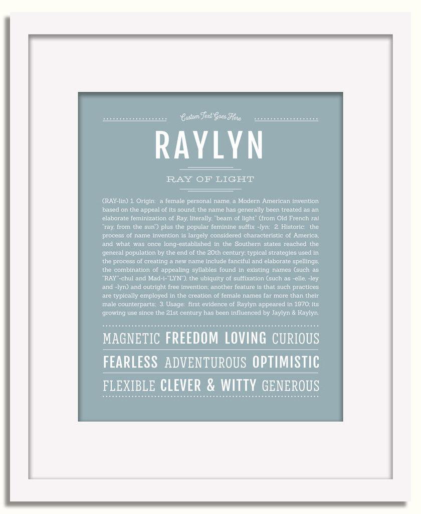 Frame Options | Powder Blue | White Frame, Matted