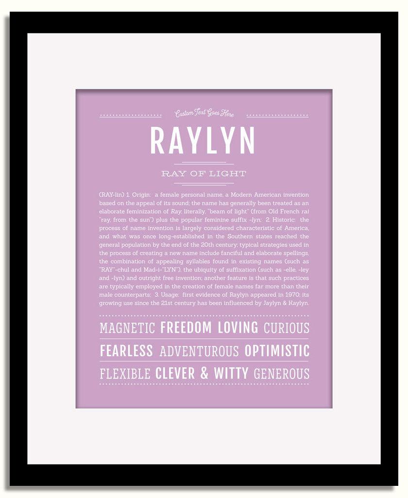 Frame Options | Lilac | Black Frame, Matted