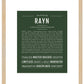 Rayn | Name Art Print