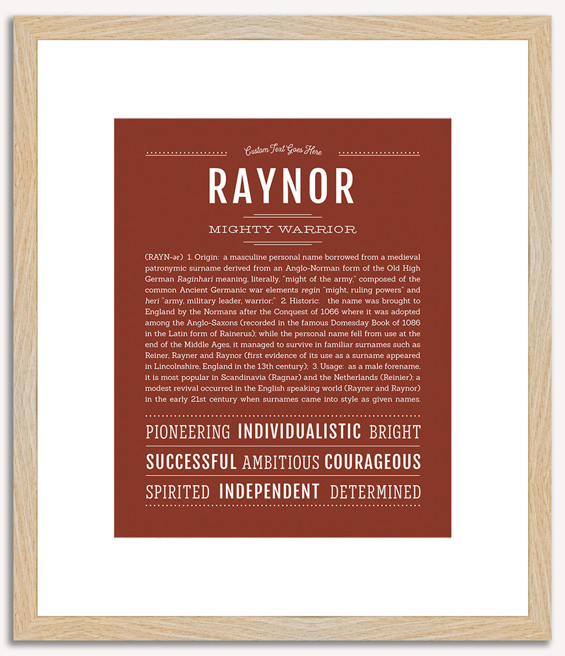 Raynor | Name Art Print