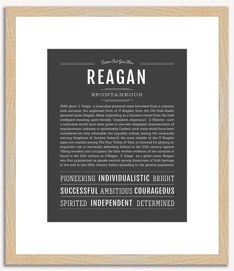 Reagan (male) | Name Art Print