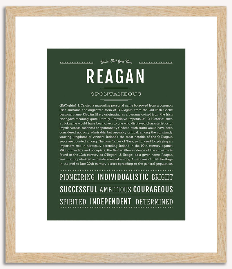 Reagan (male) | Name Art Print