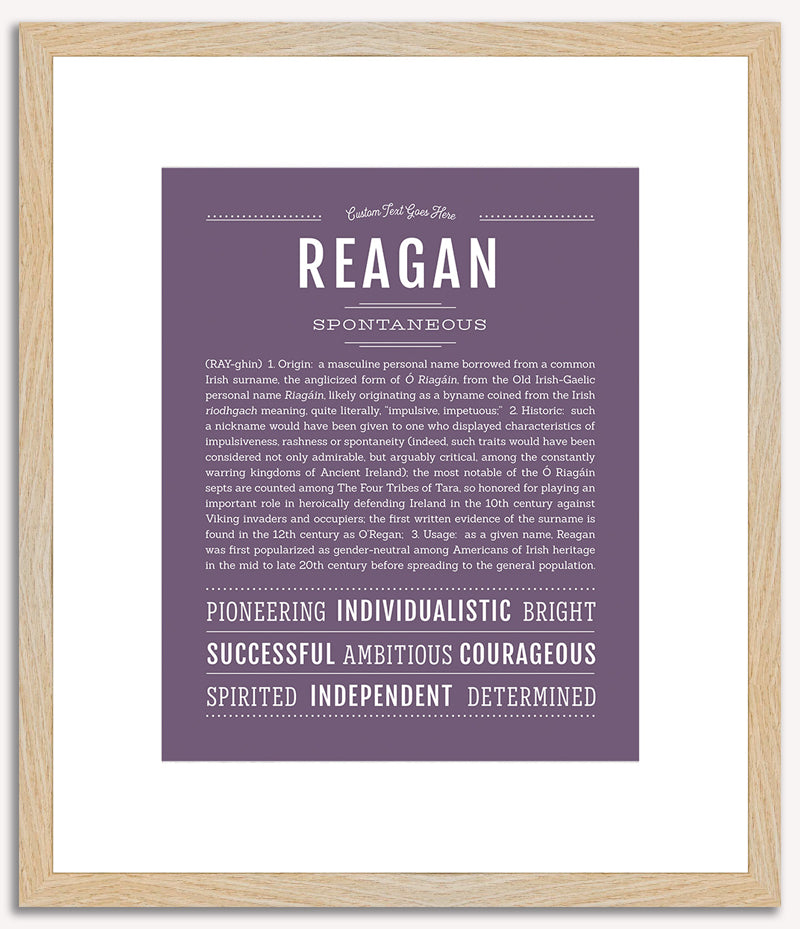 Reagan (male) | Name Art Print