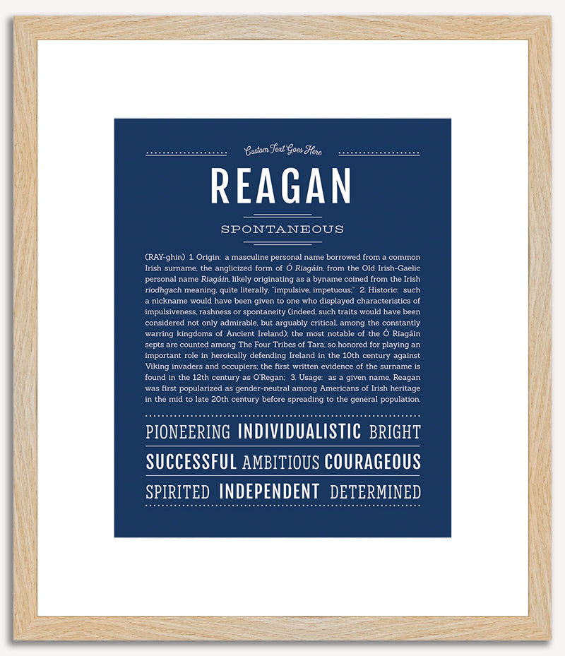 Reagan (male) | Name Art Print