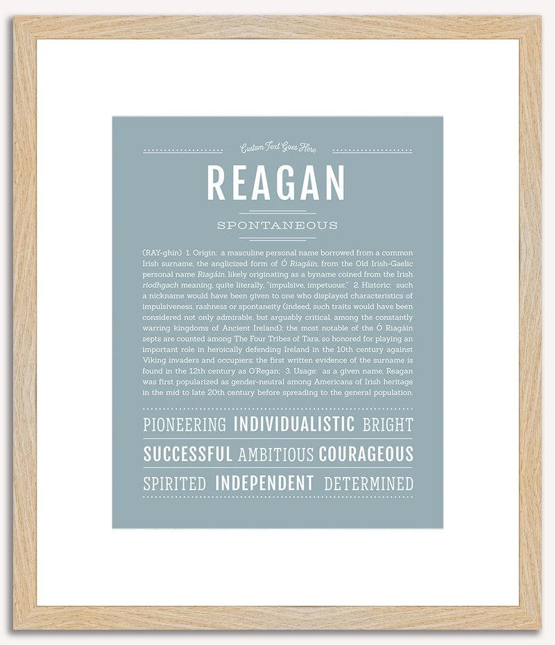 Reagan (male) | Name Art Print