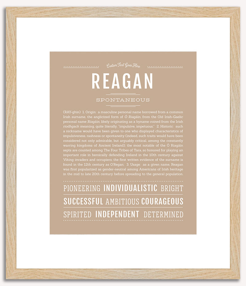 Reagan (male) | Name Art Print