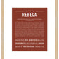 Rebeca | Name Art Print